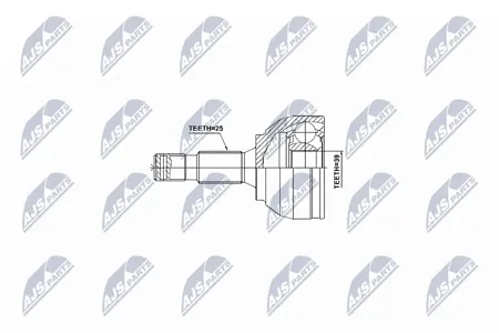 NTY NPZPE028 Шрус наружный Peugeot 308 atm 2.0hdi 07-, 3008 atm 1.62.0hdi 09-, 5008 atm 2.0hdi 09