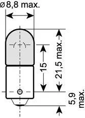 OSRAM 3886X Лампа доп. освещ. ORIGINAL LINE 12V 6W BA9s (картон) (мин. 10 шт.)