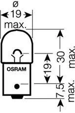 OSRAM 500802B Лампа 12V (10W) [блистер 2 шт.]