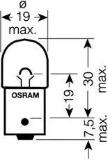 OSRAM 5008ULT02B Лампа R10W 12V 10W BA15s