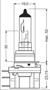 OSRAM 64176 Лампа накаливания дневного ходового огня и дальнего светаH15 12В 5515Вт