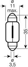 OSRAM 6418 Лампа 5W 12V SV8,5-8 20x10 WP