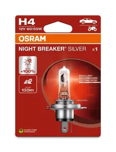 OSRAM 64193NBS1BL Автолампа NIGHT BREAKER SILVER H4 64193NBS-1BL60/55W12VP43T10XBLI1QR2 OSRAM