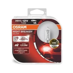 OSRAM 64211NBSHCB Лампа галоген Night Breaker Silver H11 12В 55Вт, 2шт