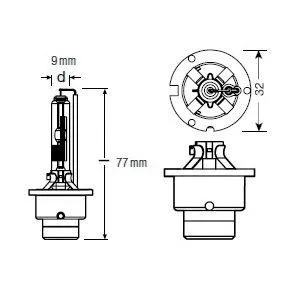 OSRAM 66450 Лампа ксеноновая XENARC D4R 85В 35Вт, 1шт