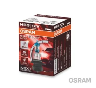 OSRAM 9005NL Лампа галоген Night breaker laser +150% HB3 12В 60Вт, 1шт