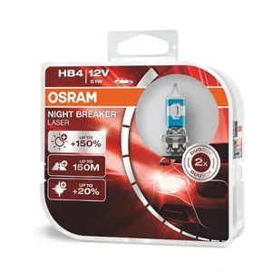 OSRAM 9006NLHCB Лампа галоген Night Breaker Laser HB4 12В 51Вт, 2шт