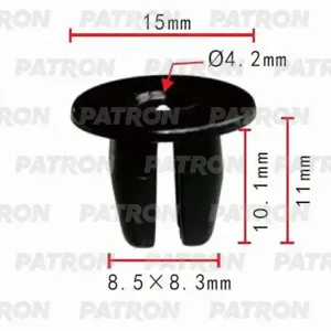 PATRON P370001 Клипса автомобильная [упаковка 10 штук]