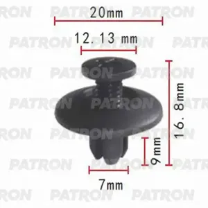 PATRON P370025 Клипса автомобильная [упаковка 10 штук]
