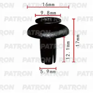 PATRON P370044 Клипса автомобильная [упаковка 10 штук]