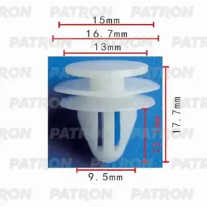 PATRON P370046 Клипса автомобильная [упаковка 10 штук]