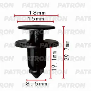 PATRON P370047 Клипса автомобильная [упаковка 10 штук]