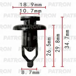 PATRON P370082 Клипса автомобильная [упаковка 10 штук]