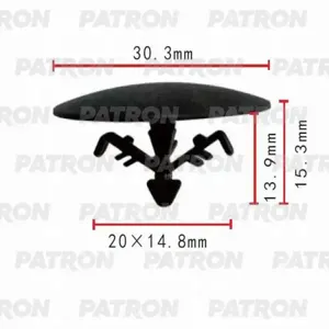 PATRON P370084 Клипса автомобильная [упаковка 10 штук]