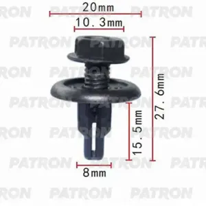 PATRON P370089 Клипса автомобильная [упаковка 10 штук]