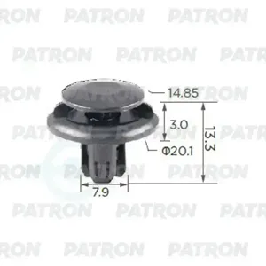 PATRON P370121A Клипса Honda Hyundai Kia Mitsubishi применяемость: брызговики. подкрылок. бампер (упаковка 100 шт.)