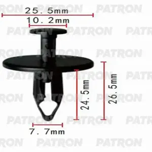 PATRON P370138 Клипса автомобильная [упаковка 10 штук]