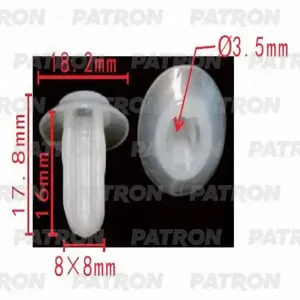 PATRON P370223 Фиксатор пластиковый Ford применяемость брызговики, подкрылок, радиатор, трубки, электропроводка