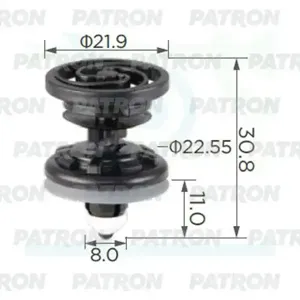 PATRON P370254A Клипса (упаковка 100шт) Audi , Seat , Skoda , VW применяемость внутренняя отделка -