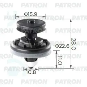 PATRON P370255A Клипса VAG применяемость: внутренняя отделка - двери (упаковка 100 шт.)