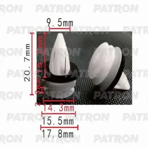 PATRON P370265 Клипса автомобильная [упаковка 10 штук]