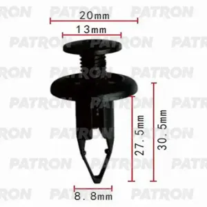 PATRON P370318 Клипса автомобильная [упаковка 10 штук]