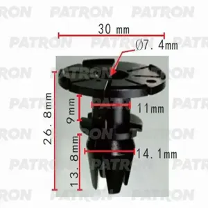 PATRON P370339 Клипса автомобильная [упаковка 10 штук]