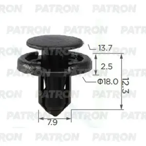 PATRON P370422A Клипса Renault бампер (в упак. 100 шт.)