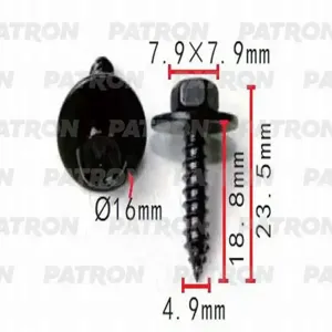 PATRON P370558 Клипса автомобильная [упаковка 10 штук]