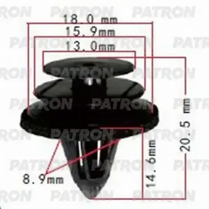 PATRON P370591 Клипса автомобильная [упаковка 10 штук]