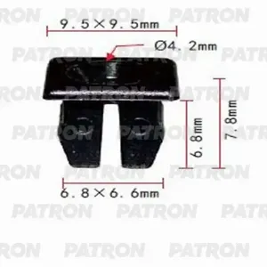 PATRON P370737 Клипса автомобильная [упаковка 10 штук]