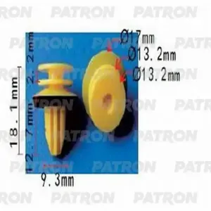 PATRON P370960 Клипса автомобильная [упаковка 10 штук]