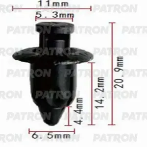 PATRON P371013 Клипса автомобильная [упаковка 10 штук]