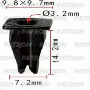 PATRON P371058 Фиксатор пластиковый Mercedes , BMW применяемость вставка под саморез диаметр 3,2 мм, подкрылок