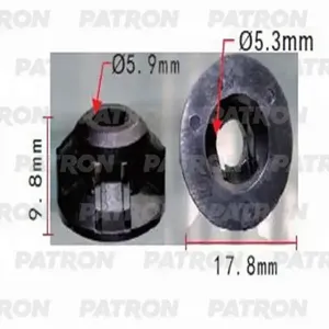 PATRON P371156 Клипса автомобильная [упаковка 10 штук]