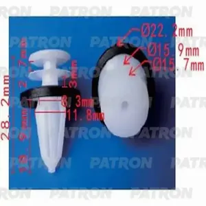 PATRON P371219 Клипса автомобильная [упаковка 10 штук]