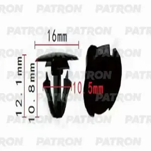 PATRON P371291 Клипса автомобильная [упаковка 10 штук]