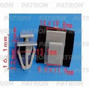 PATRON P371348 Клипса автомобильная [упаковка 10 штук]