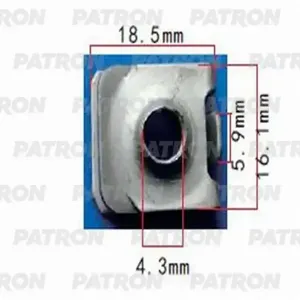 PATRON P371421 Клипса металлическая Toyota