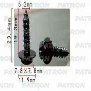 PATRON P371438 Клипса автомобильная [упаковка 10 штук]