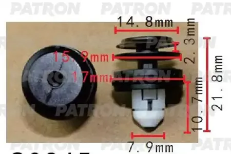 PATRON P371484 Клипса автомобильная [упаковка 10 штук]