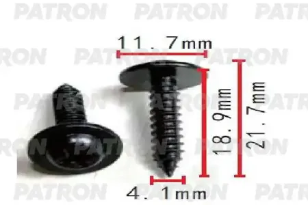 PATRON P371496 Клипса автомобильная [упаковка 10 штук]
