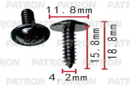 PATRON P371529 Клипса автомобильная [упаковка 10 штук]