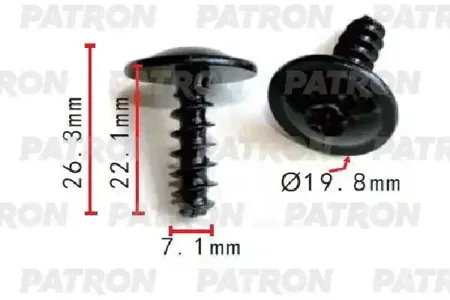 PATRON P371545 Клипса автомобильная [упаковка 10 штук]