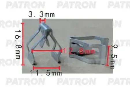 PATRON P371553 Клипса автомобильная [упаковка 10 штук]