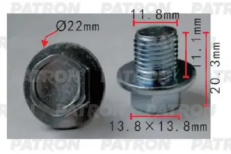 PATRON P371561 Болт металлический