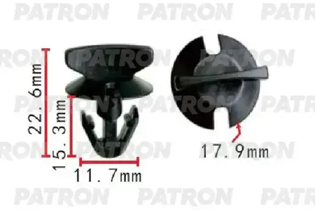 PATRON P371582 Клипса автомобильная [упаковка 10 штук]