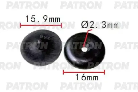 PATRON P371644 Клипса автомобильная [упаковка 10 штук]
