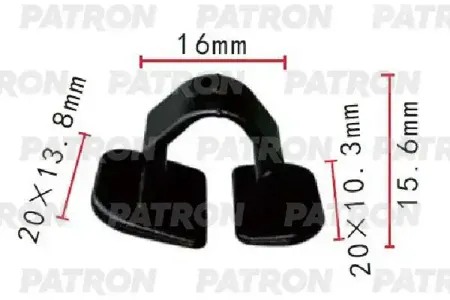 PATRON P371986 Клипса автомобильная [упаковка 10 штук]