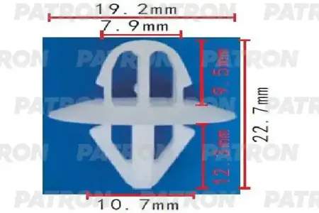 PATRON P371989 Клипса автомобильная [упаковка 10 штук]